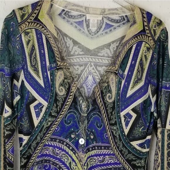 Chico's V-neck Cardigan Tunic. - Picture 6 of 7